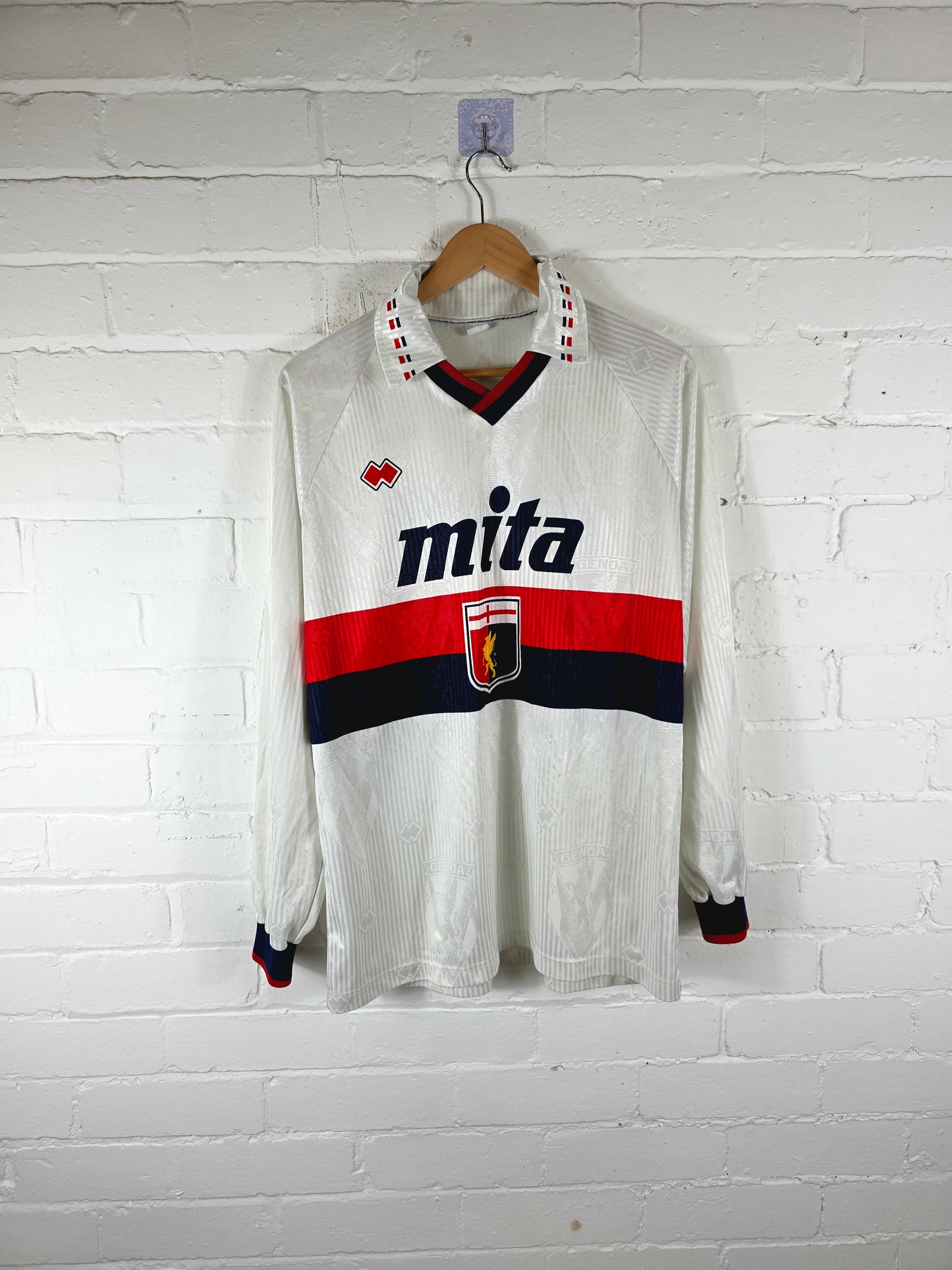 Errea Genoa 1990/91 Long Sleeve Away Shirt XL