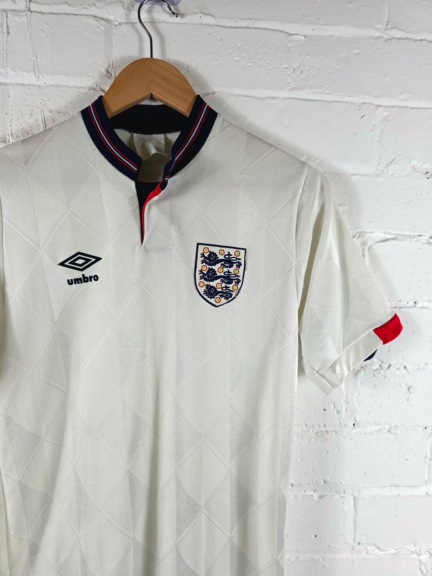 Umbro England 1987/90 Home Shirt Small