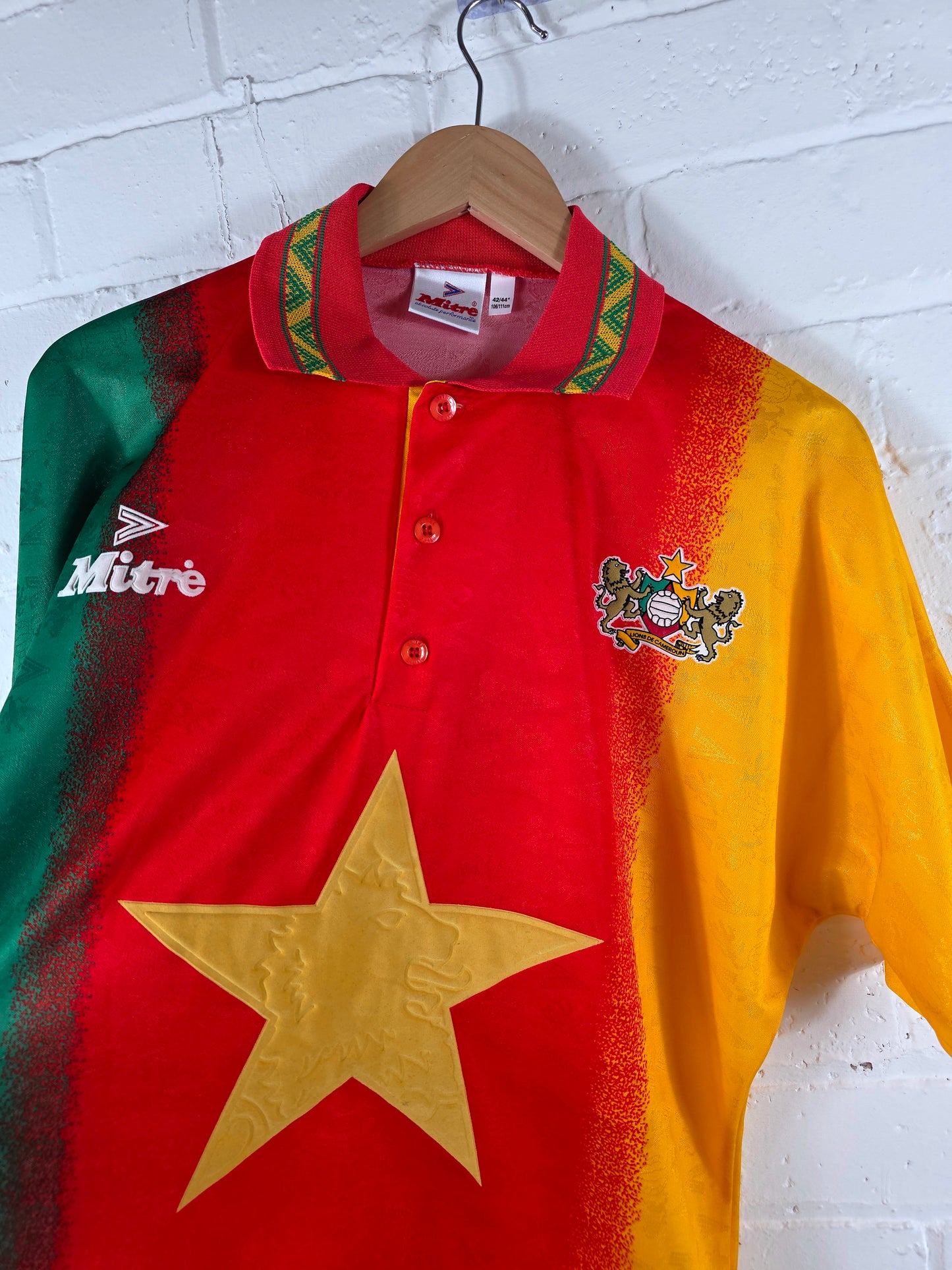 Mitre Cameroon 1994/95 Home Shirt Large