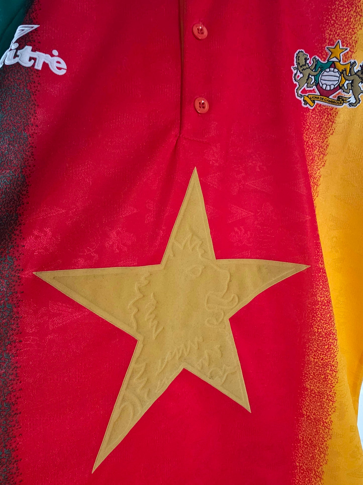 Mitre Cameroon 1994/95 Home Shirt Large