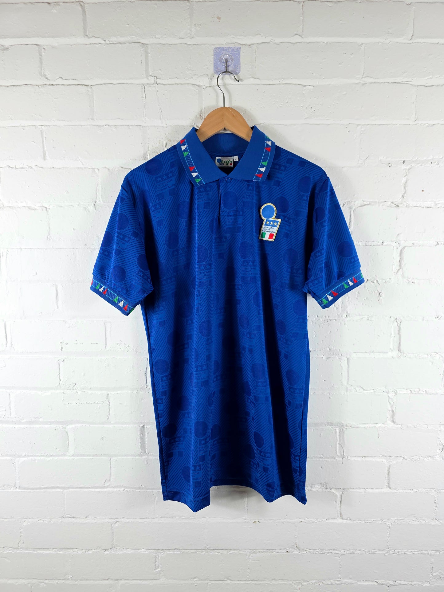 Diadora Italy 1993/94 Player Spec Home Shirt Large