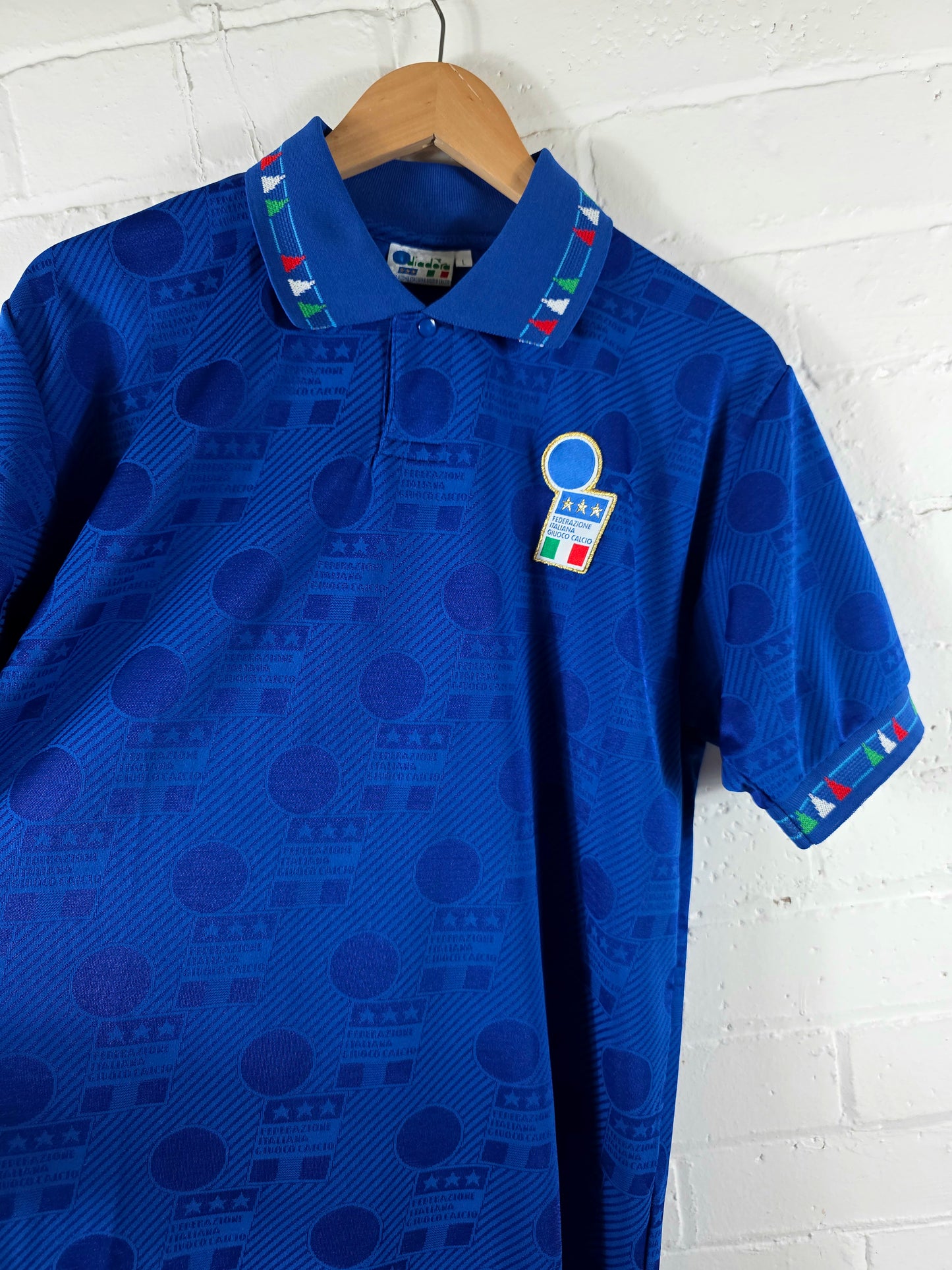 Diadora Italy 1993/94 Player Spec Home Shirt Large