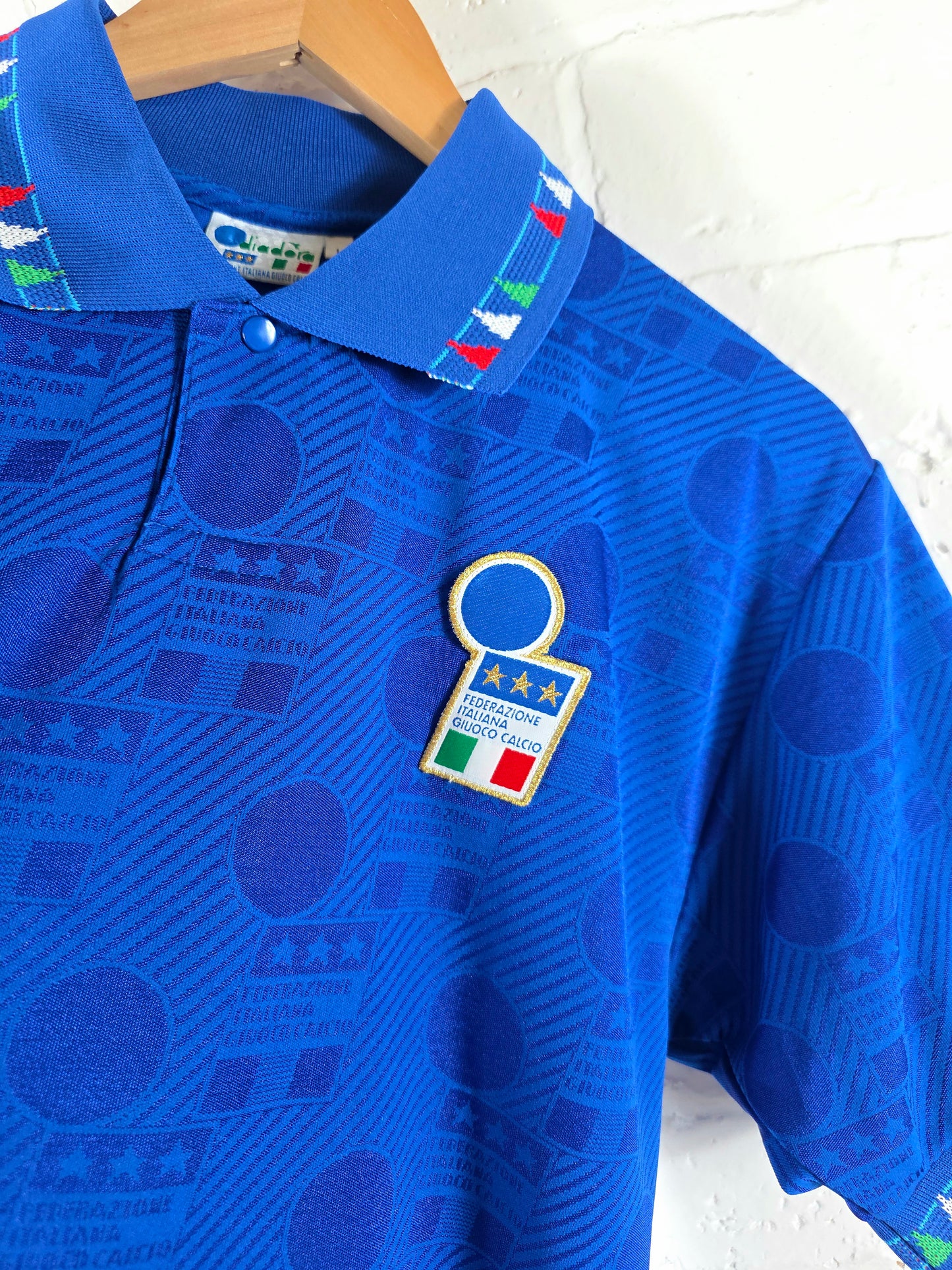 Diadora Italy 1993/94 Player Spec Home Shirt Large
