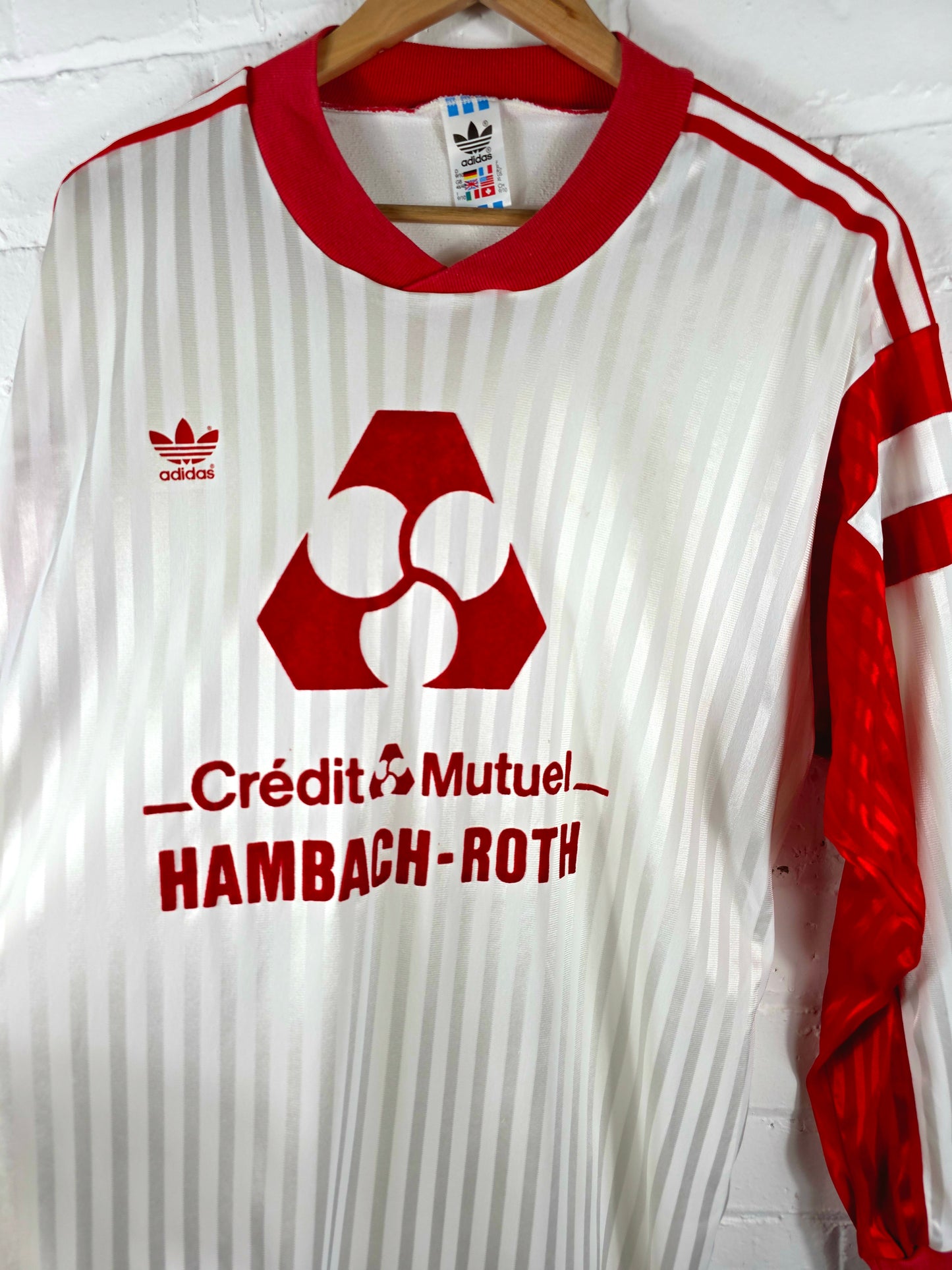 Adidas Hambach / Roth 1990s Long Sleeve Vintage Football Shirt XL