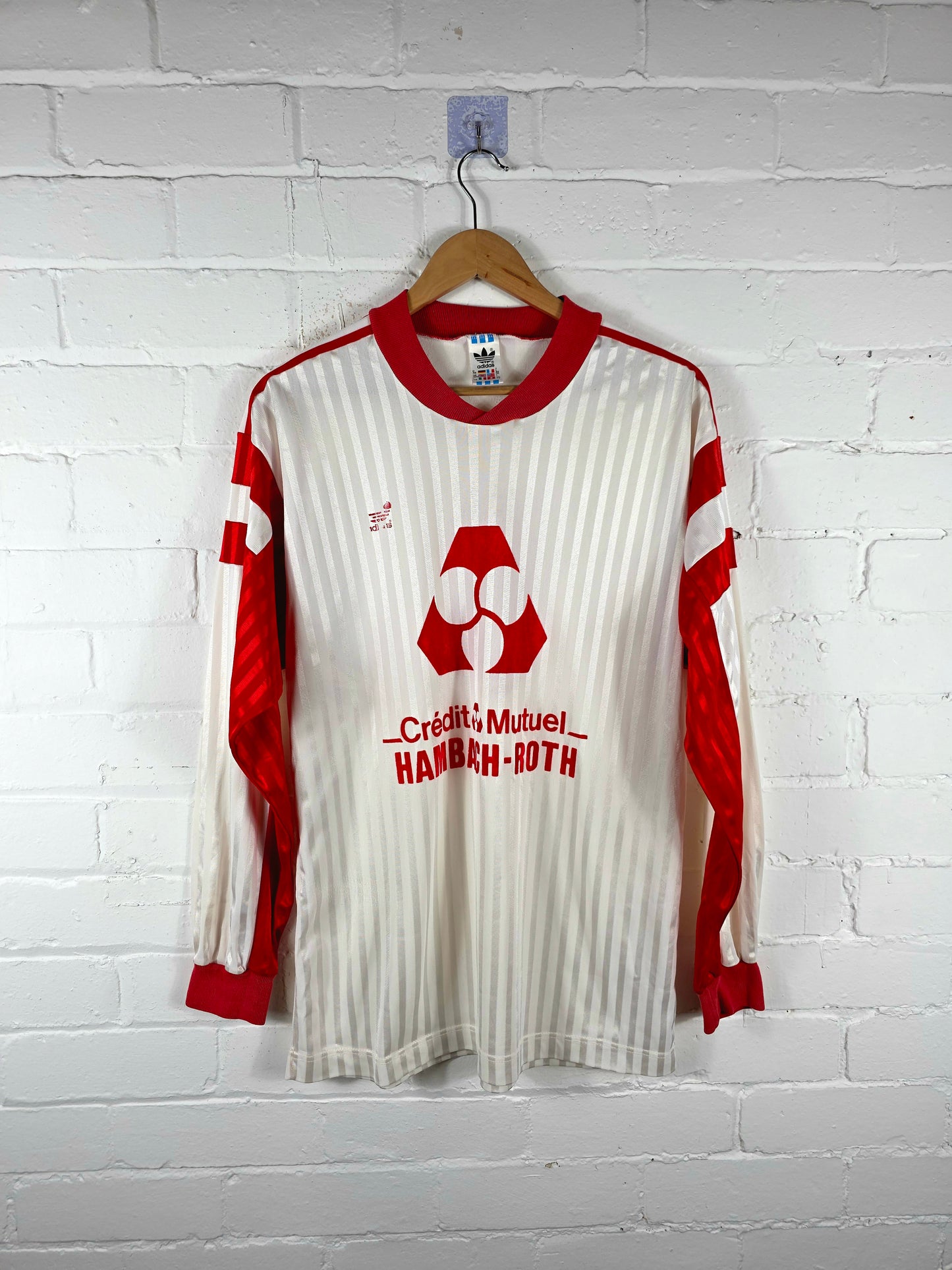 Adidas Hambach / Roth 1990s Long Sleeve Vintage Football Shirt Large
