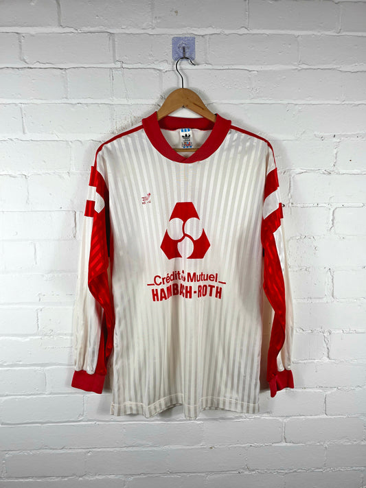 Adidas Hambach / Roth 1990s Long Sleeve Vintage Football Shirt Large