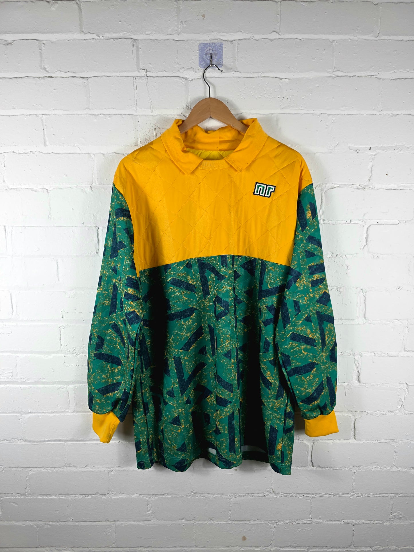 Ennerre Vintage 1990s Long Sleeve Goalkeeper Template Shirt XL