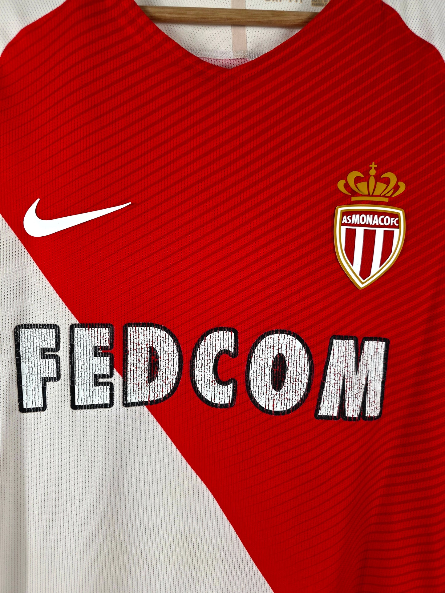 Nike A.S Monaco 2016/17 'Diallo 34' Match Issue Home Shirt Medium