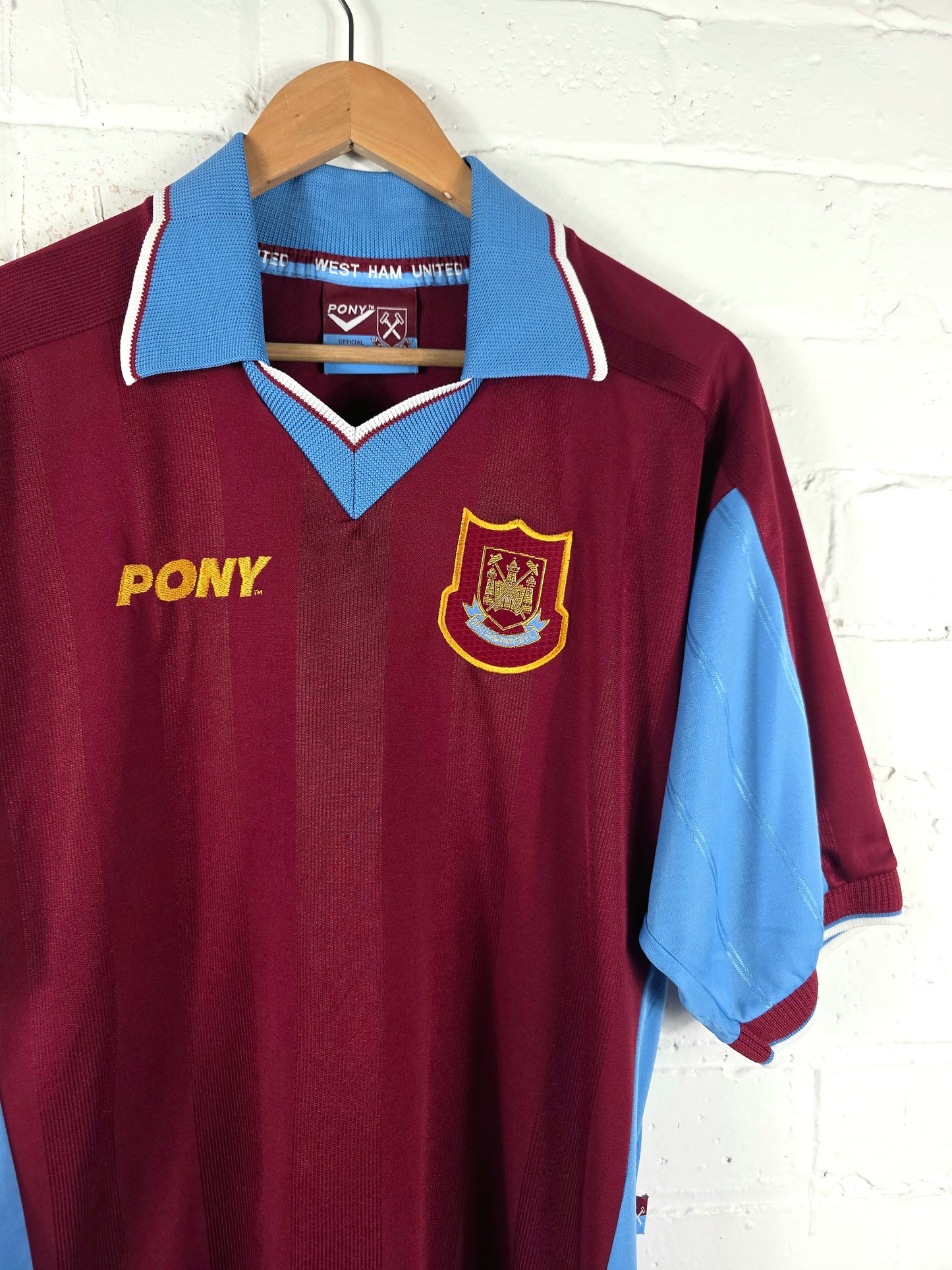 Pony West Ham United 1997/98 Home Shirt Medium