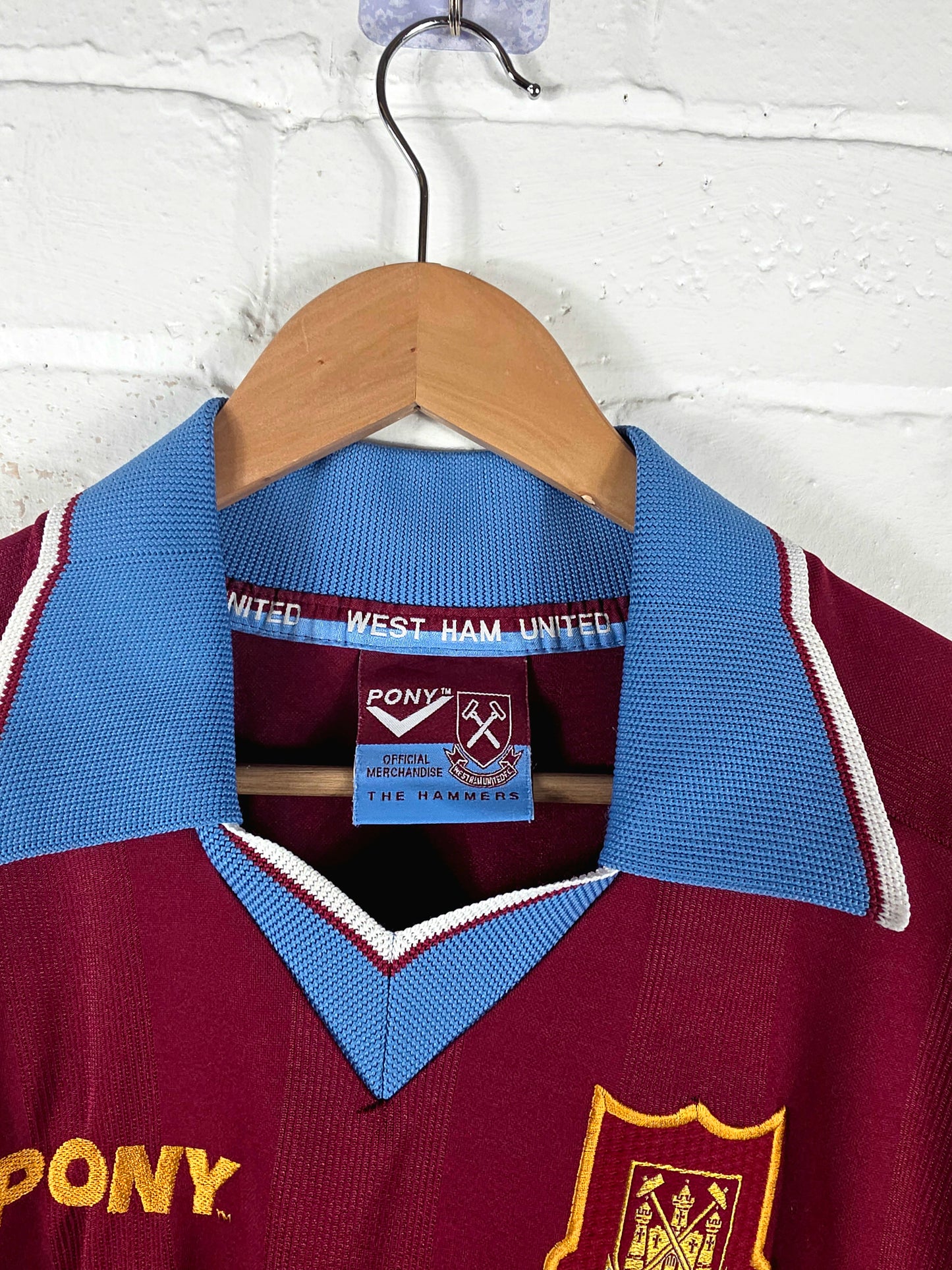 Pony West Ham United 1997/98 Home Shirt Medium