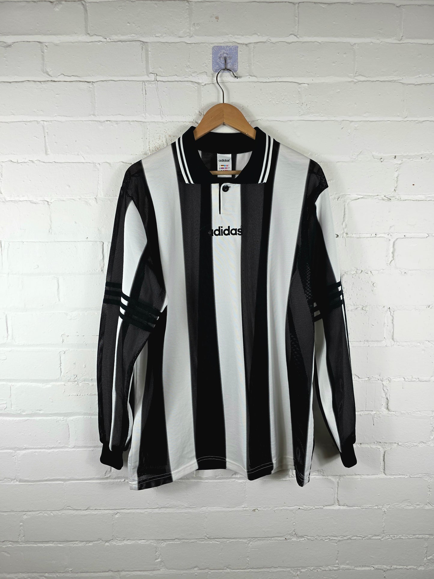 Adidas 1990s Long Sleeve Vintage Template Football Shirt Large