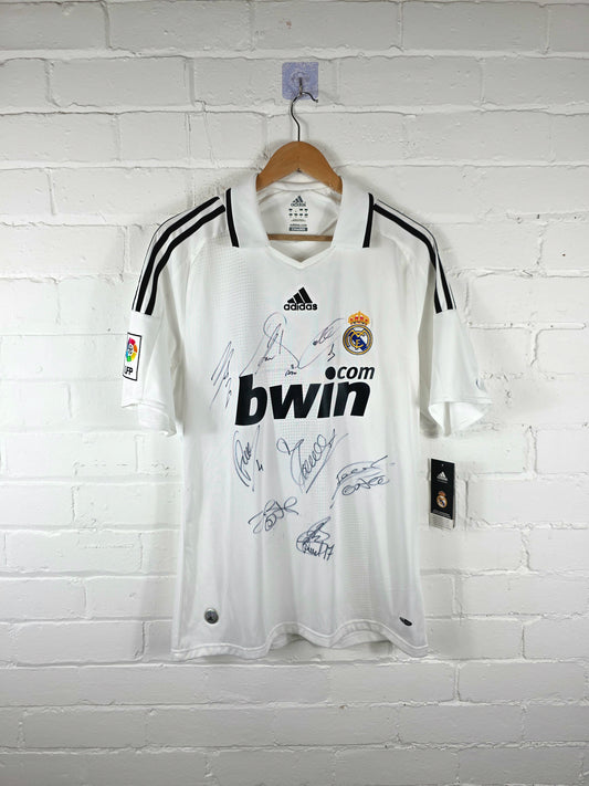 Adidas Real Madrid 2008/09 'Robinho 10' Deadstock Signed Home Shirt Medium