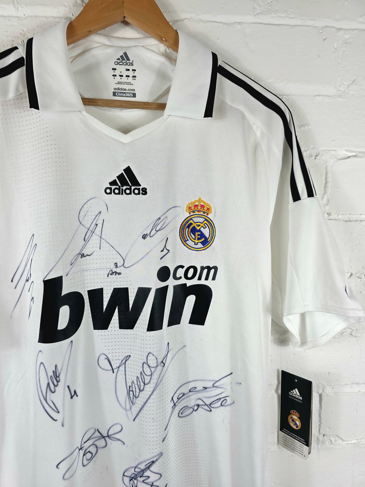 Adidas Real Madrid 2008/09 'Robinho 10' Deadstock Signed Home Shirt Medium