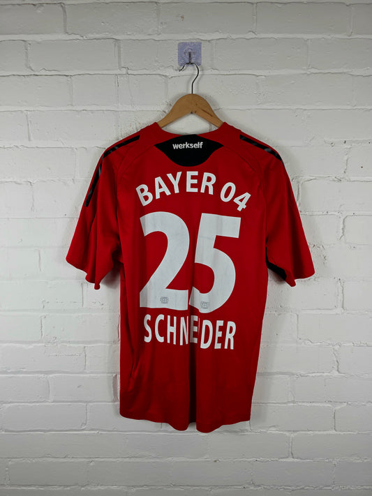 Adidas Bayer Leverkusen 2008/09 'Schneider 25' Match Issue Home Shirt Large