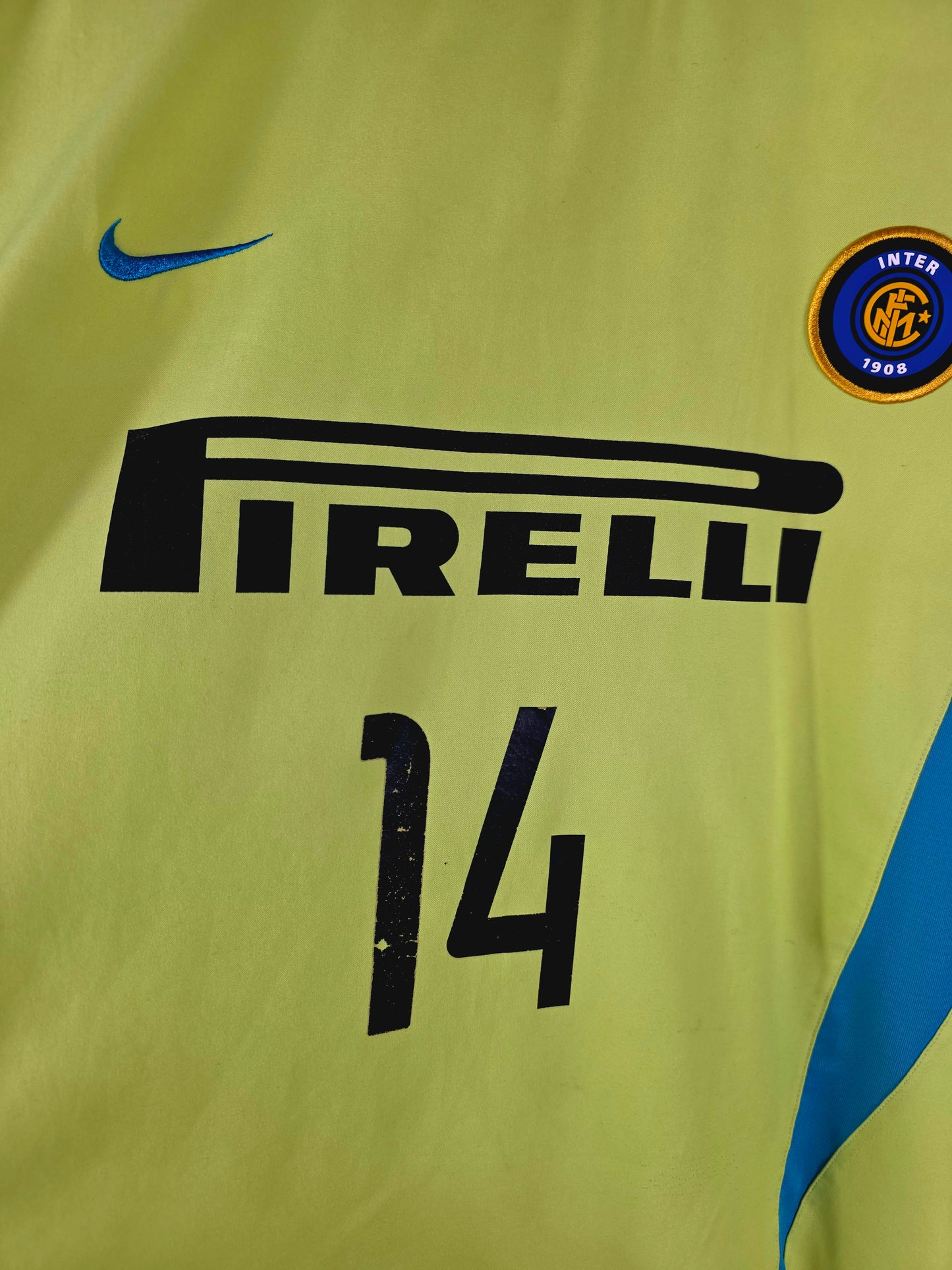 Nike Inter Milan 2002/03 '14 (Di Biagio)'Player Issue Long Sleeve Dual Layer Training Shirt XL