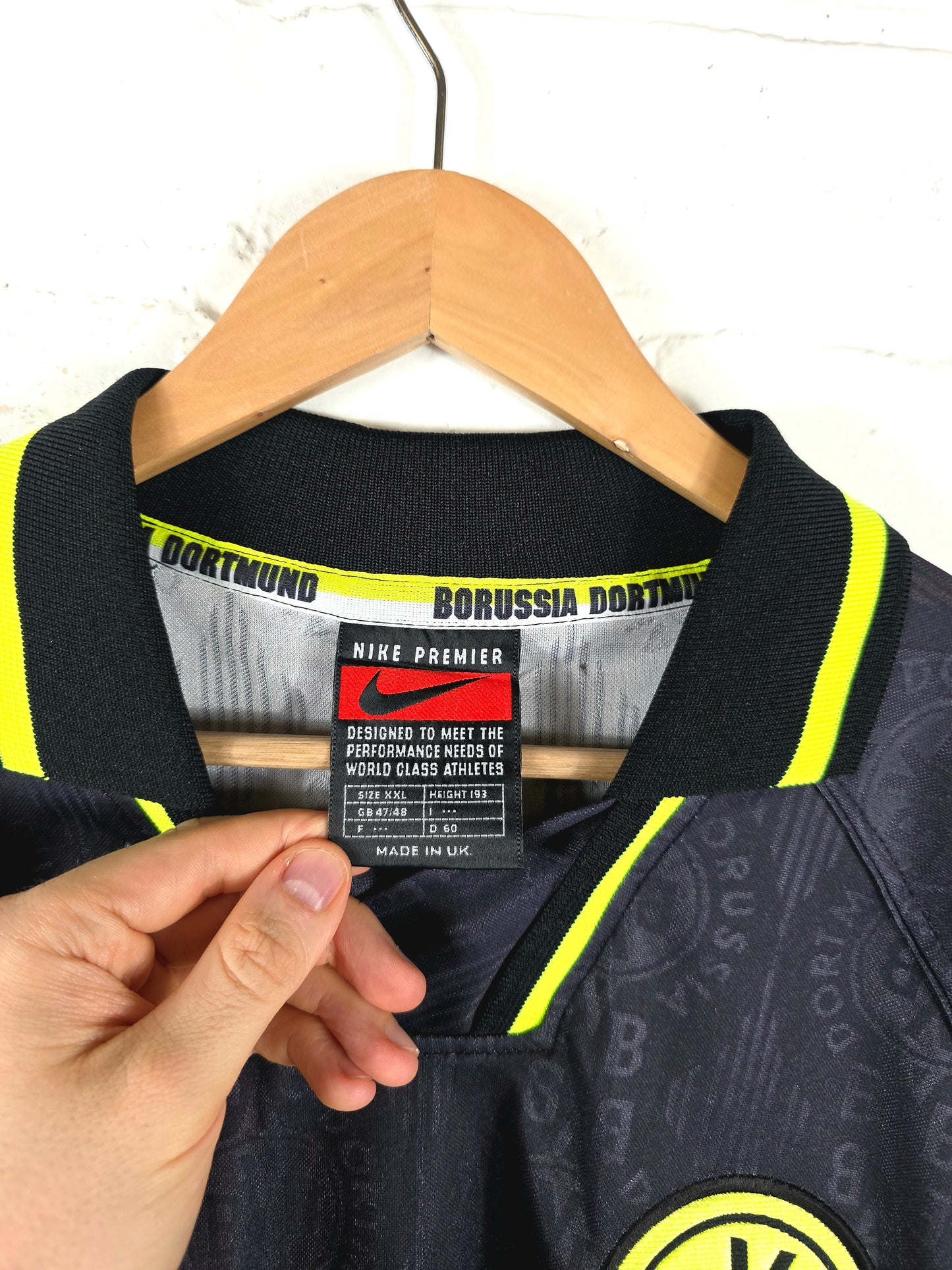 Nike Borussia Dortmund 1996/97 Long Sleeve Away Shirt XXL