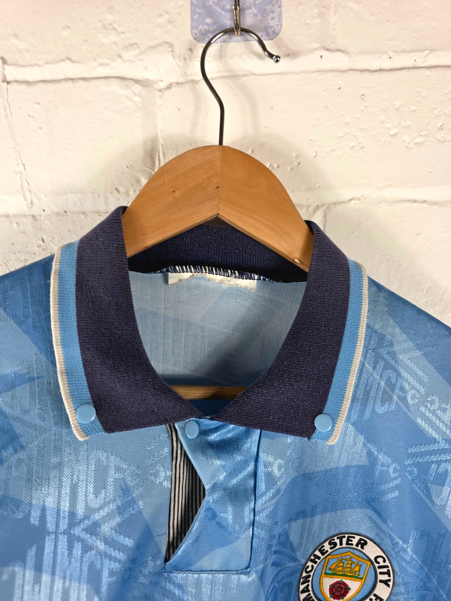 Umbro Manchester City 1991/93 Home Shirt Large
