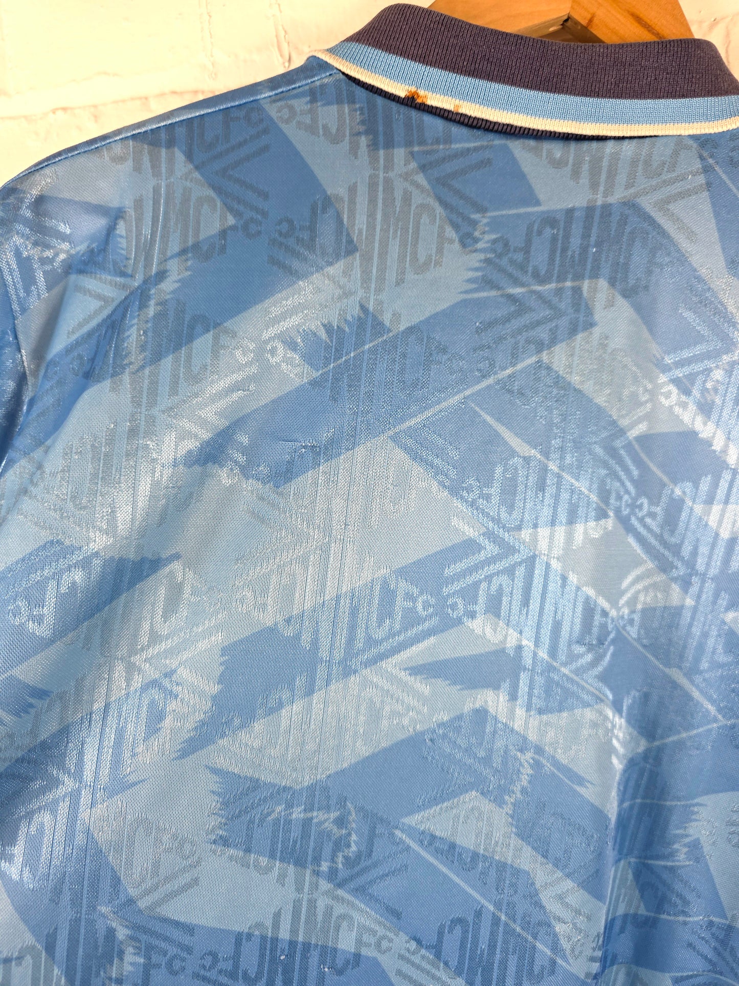 Umbro Manchester City 1991/93 Home Shirt Large