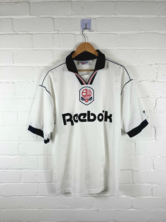 Reebok Bolton Wanderers 1995/97 Home Shirt Large