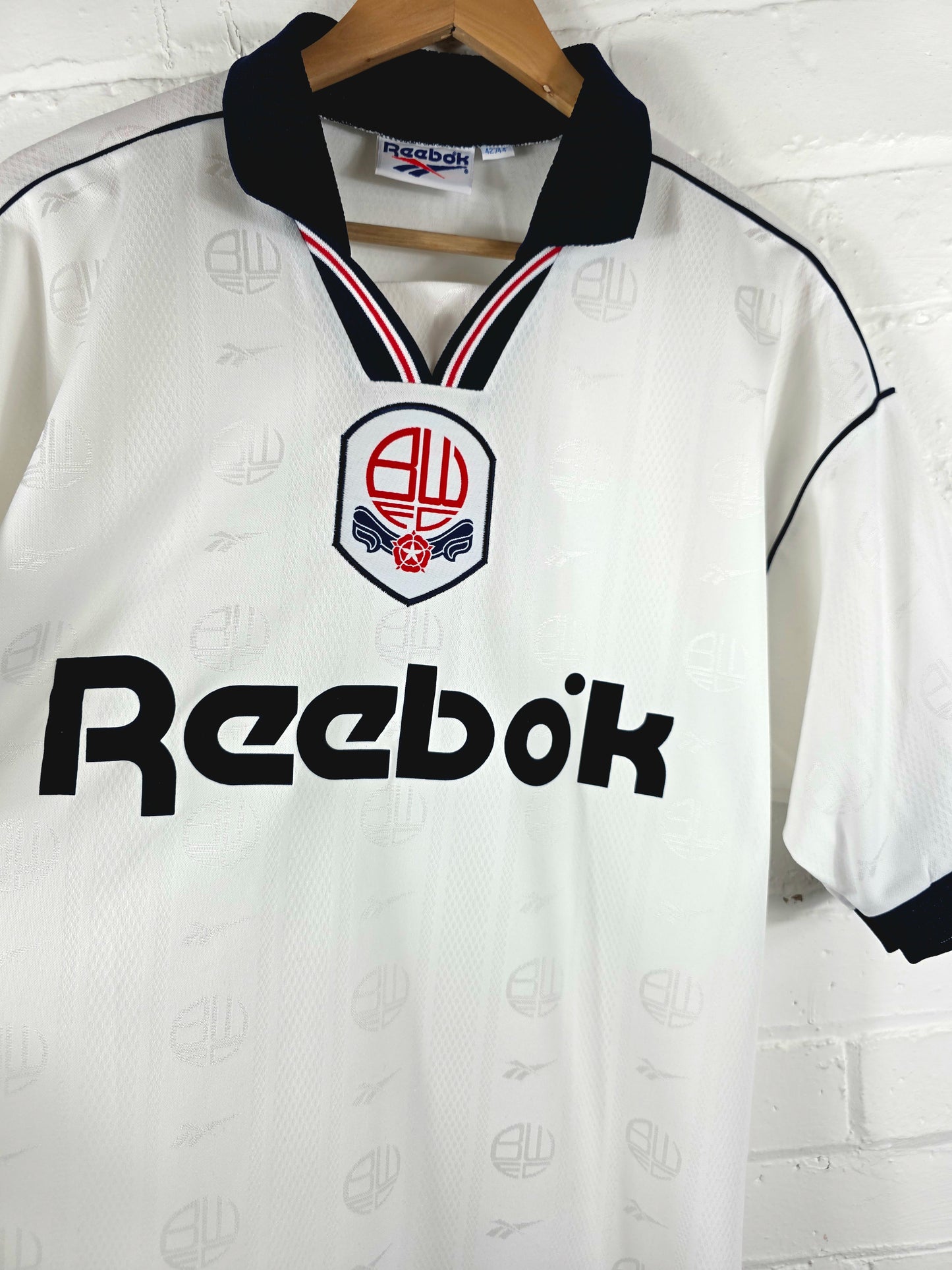 Reebok Bolton Wanderers 1995/97 Home Shirt Large