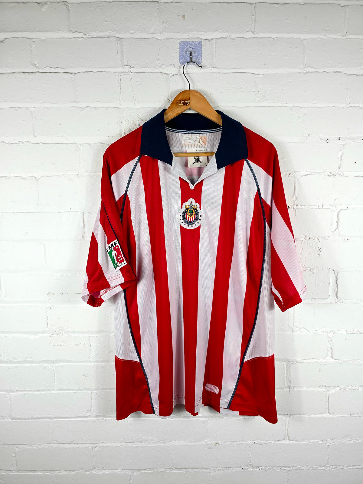 JV & Co C.D. Guadalajara 2003/04 'H.Reynoso 4' Player Issue Home Shirt XL