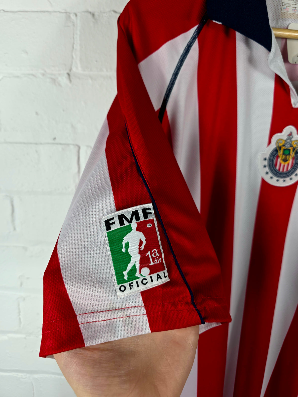 JV & Co C.D. Guadalajara 2003/04 'H.Reynoso 4' Player Issue Home Shirt XL