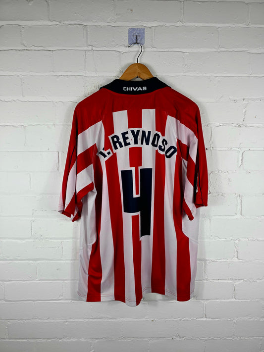 JV & Co C.D. Guadalajara 2003/04 'H.Reynoso 4' Player Issue Home Shirt XL