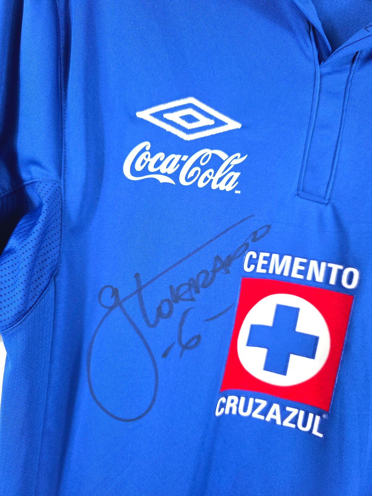 Umbro Cruz Azul 2012/13 'Torrado 6' Signed Home Shirt Medium