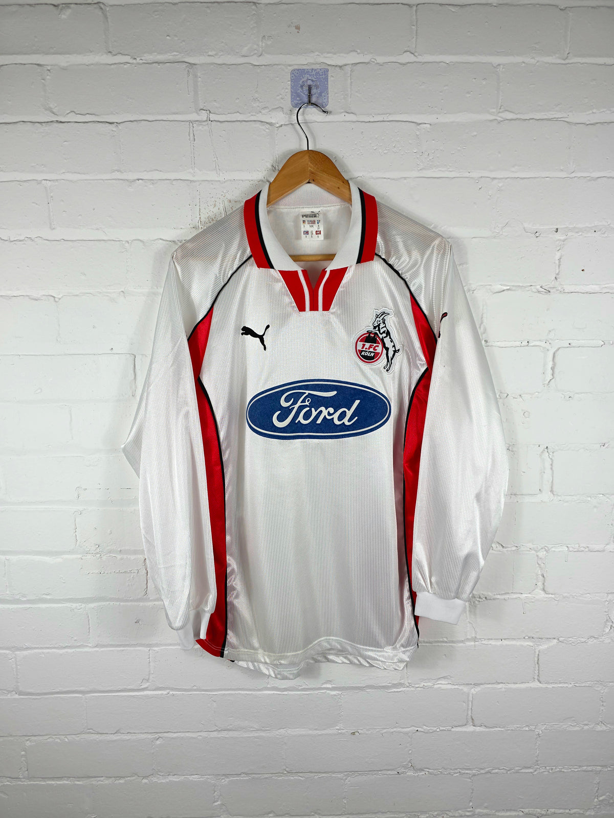 Reebok FC Koln 1998/99 Long Sleeve Home Shirt Small