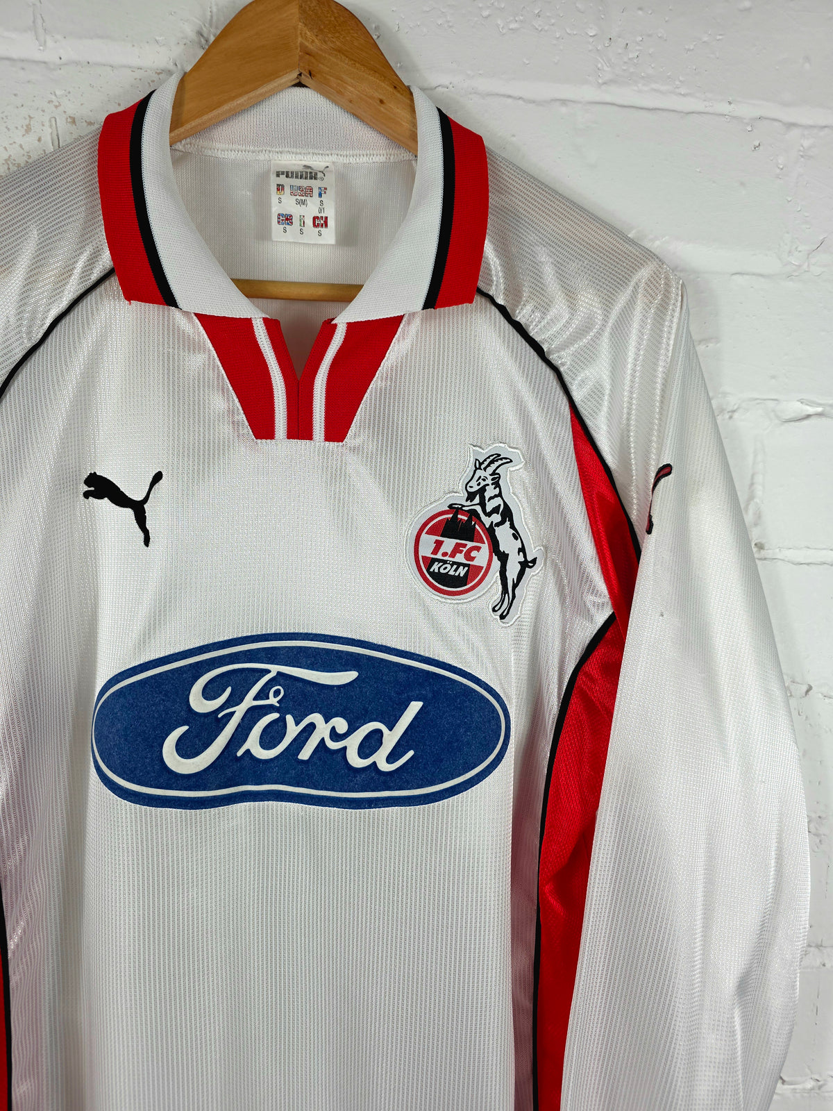 Reebok FC Koln 1998/99 Long Sleeve Home Shirt Small