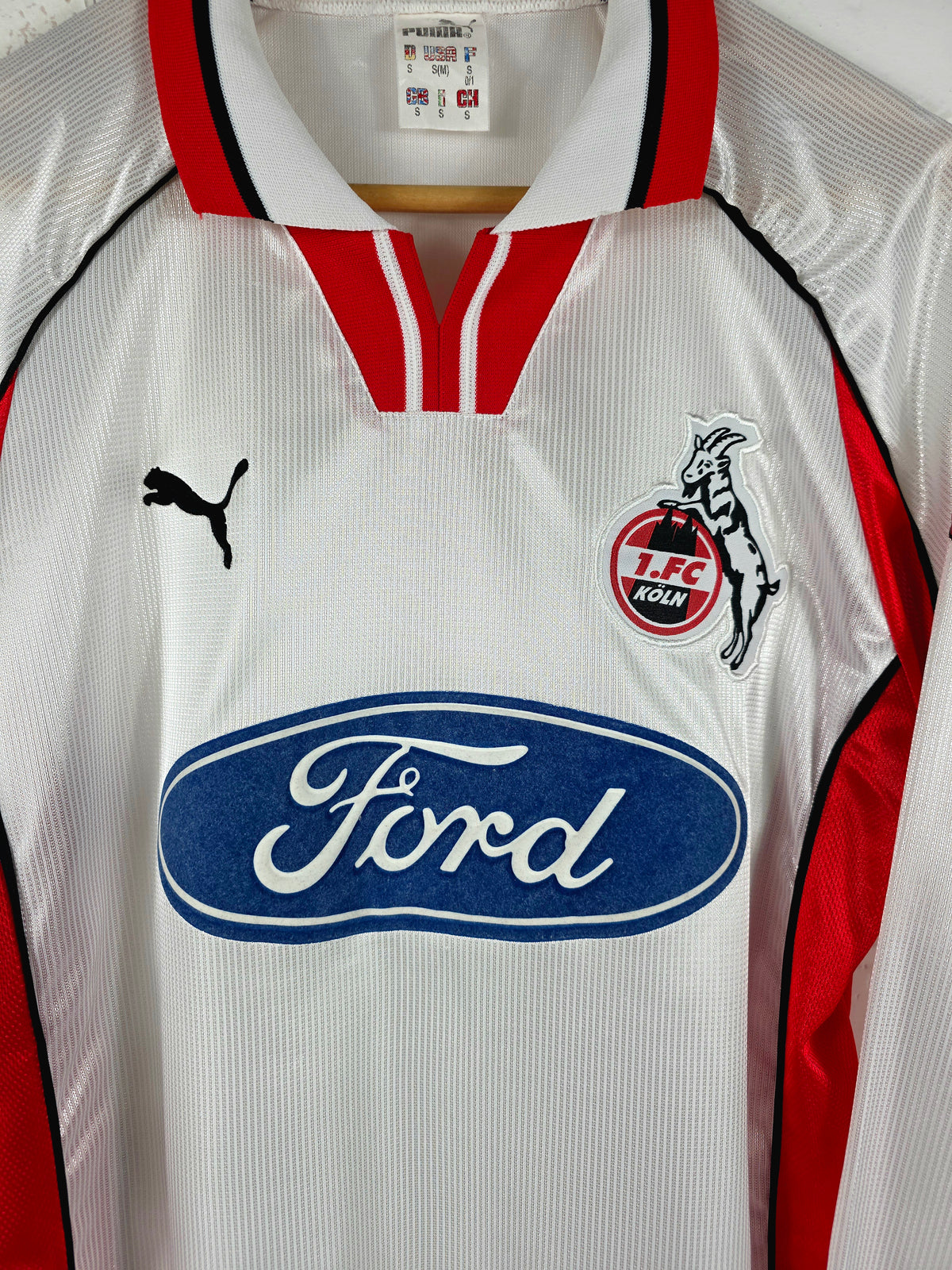 Reebok FC Koln 1998/99 Long Sleeve Home Shirt Small