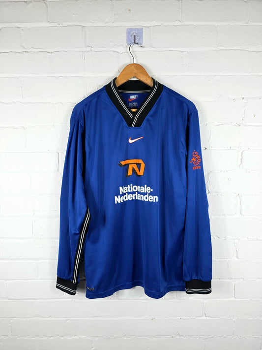 Nike Holland 1998/00 Player Issue Long Sleeve Training Shirt Medium