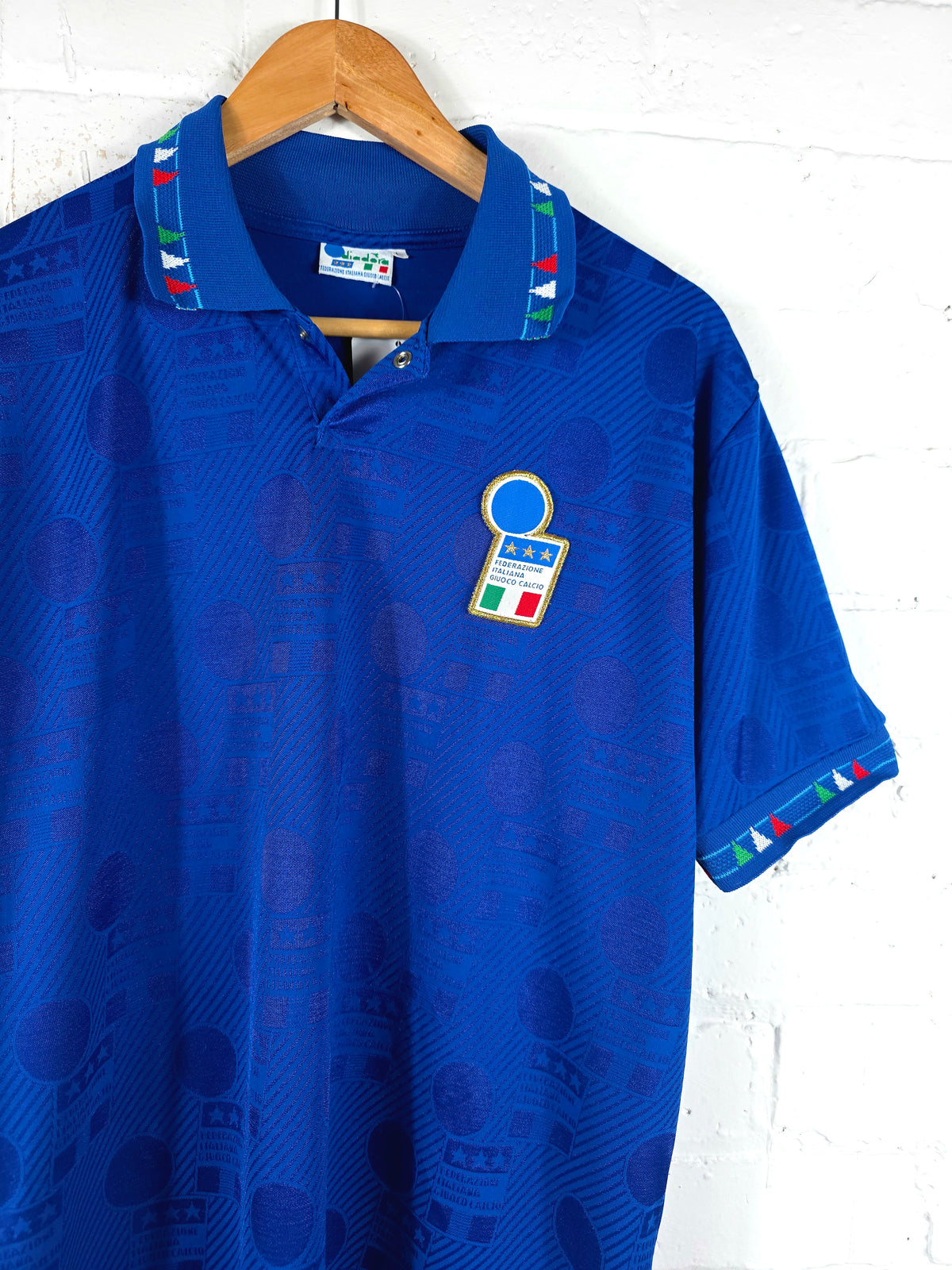 Diadora Italy 1993/94 Player Spec Home Shirt Large