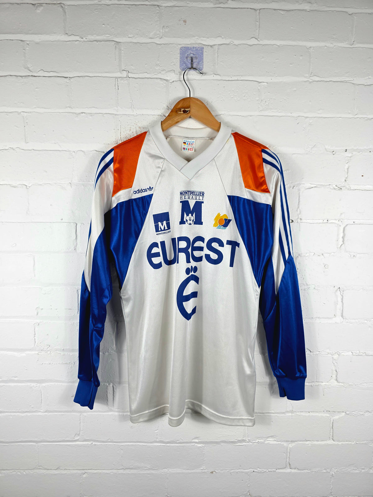 Adidas Montpellier 1991/93 Long Sleeve Home Shirt Small