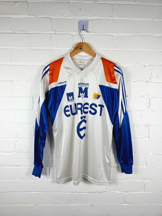 Adidas Montpellier 1991/93 Long Sleeve Home Shirt Small