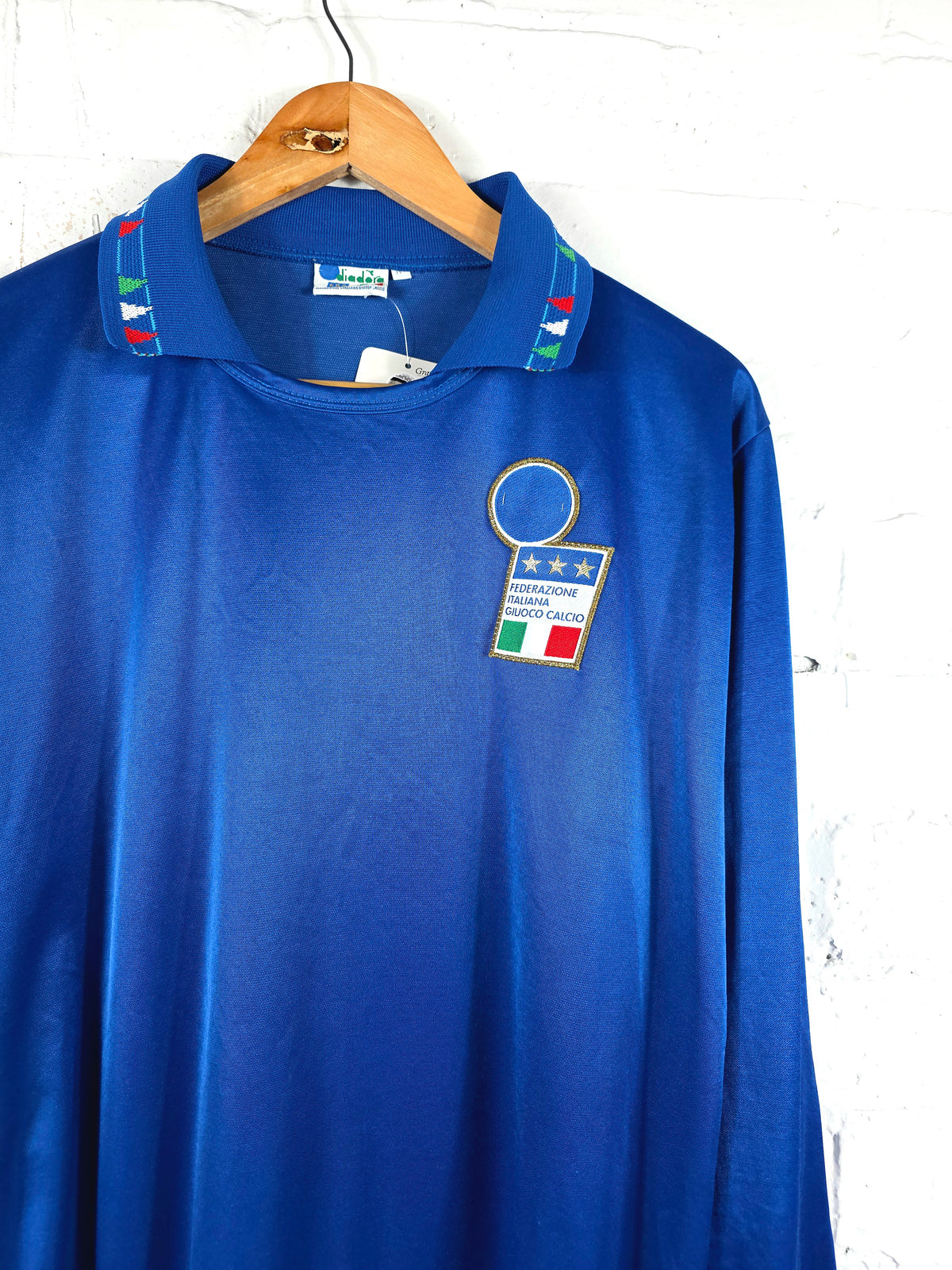 Diadora Italy 1992/93 Player Spec Long Sleeve Home Shirt Medium