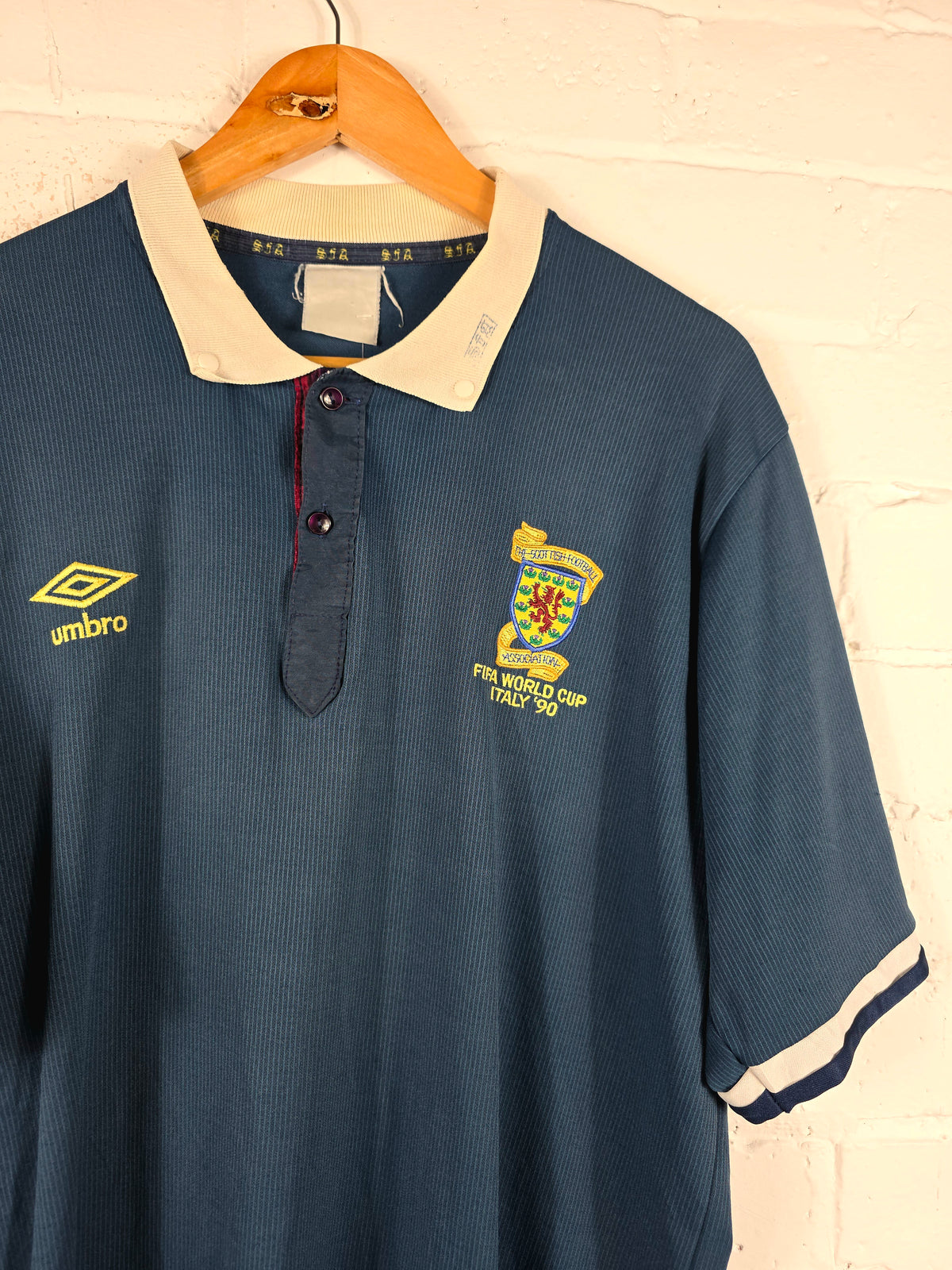 Umbro Scotland 1988/91 Italia 90 Home Shirt XL