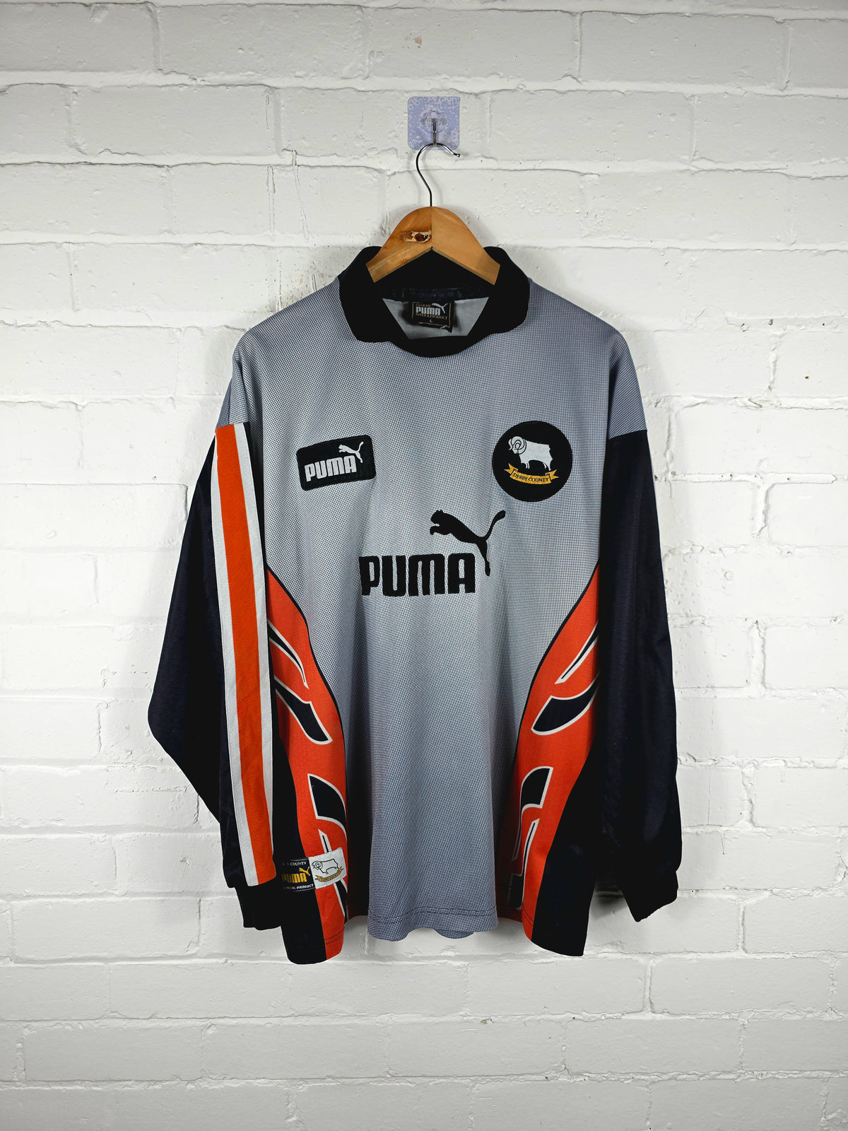 Puma Derby County 1997/98 Long Sleeve Goalkeeper Shirt Large