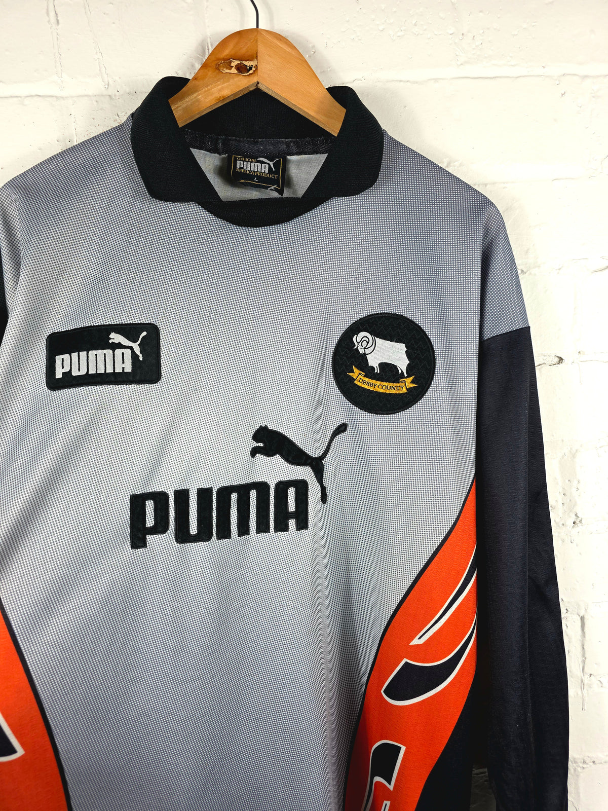 Puma Derby County 1997/98 Long Sleeve Goalkeeper Shirt Large