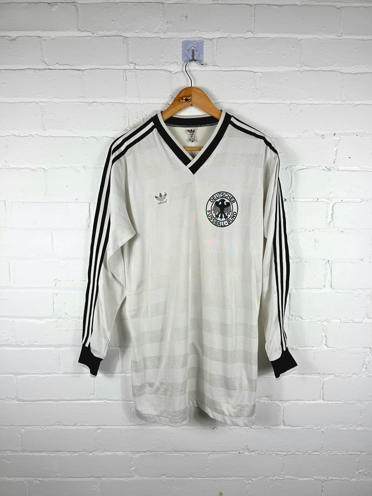 Adidas Germany 1984/86 Long Sleeve Home Shirt Large