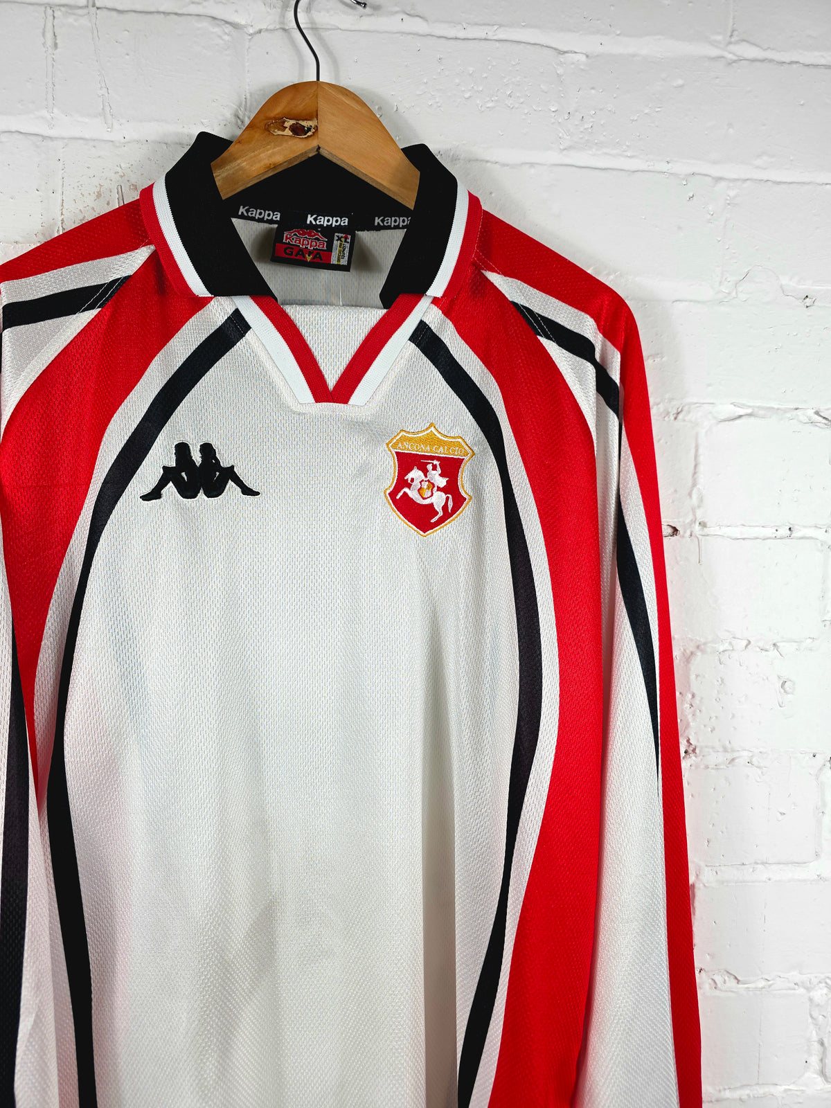 Kappa Ancona 1997/98 'Tentoni 6' Long Sleeve Match Issue Away Shirt XL