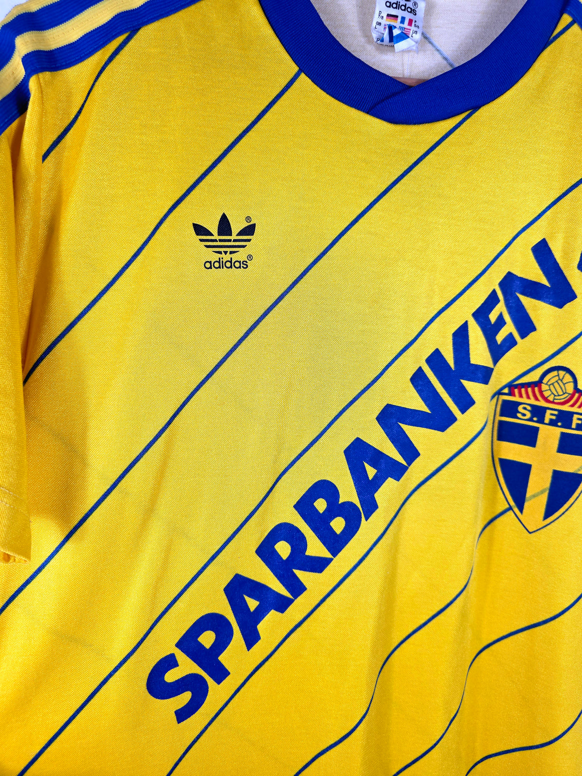 Adidas Sweden 1985/86 Match Issue Home Shirt Large