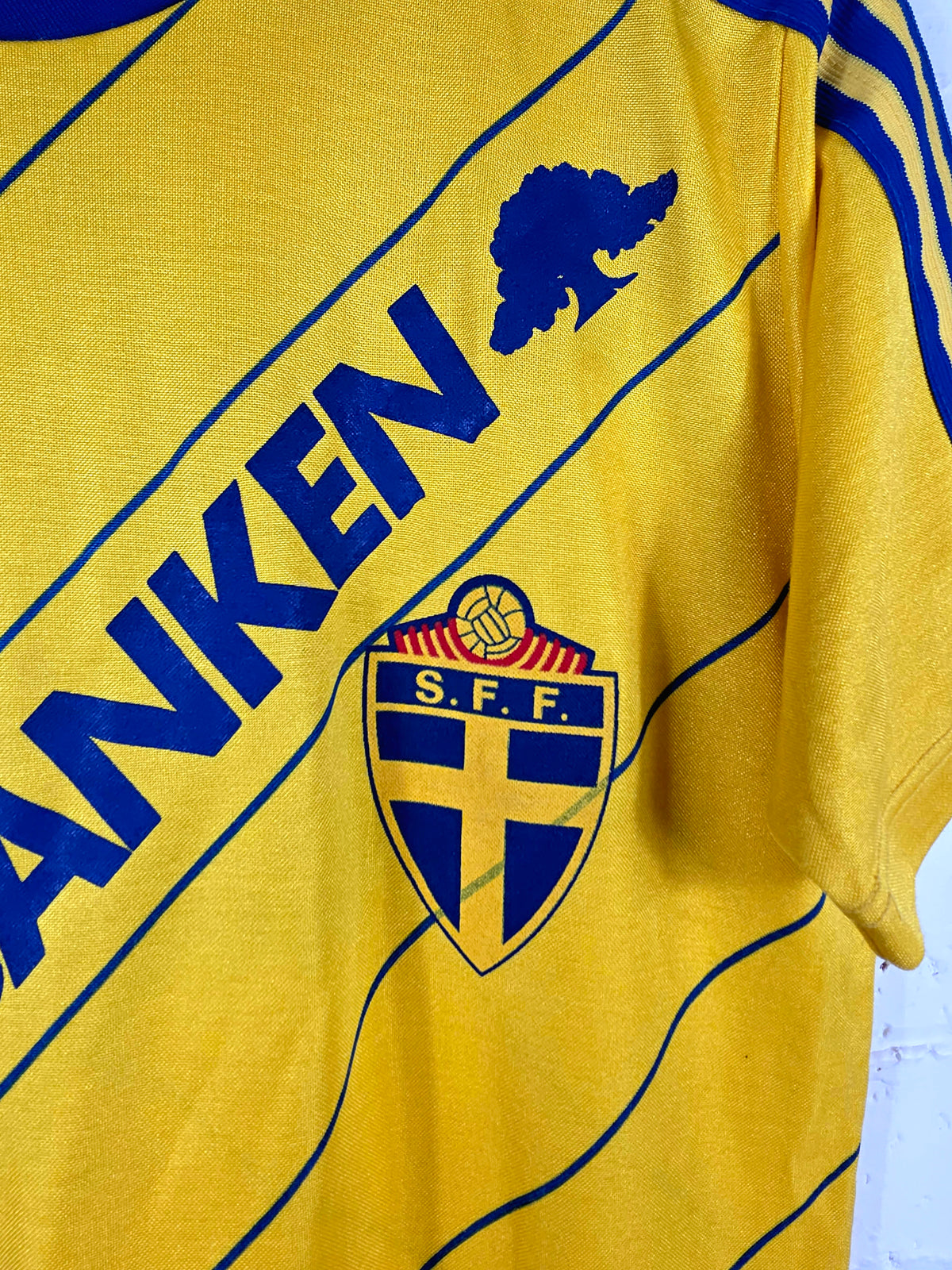 Adidas Sweden 1985/86 Match Issue Home Shirt Large