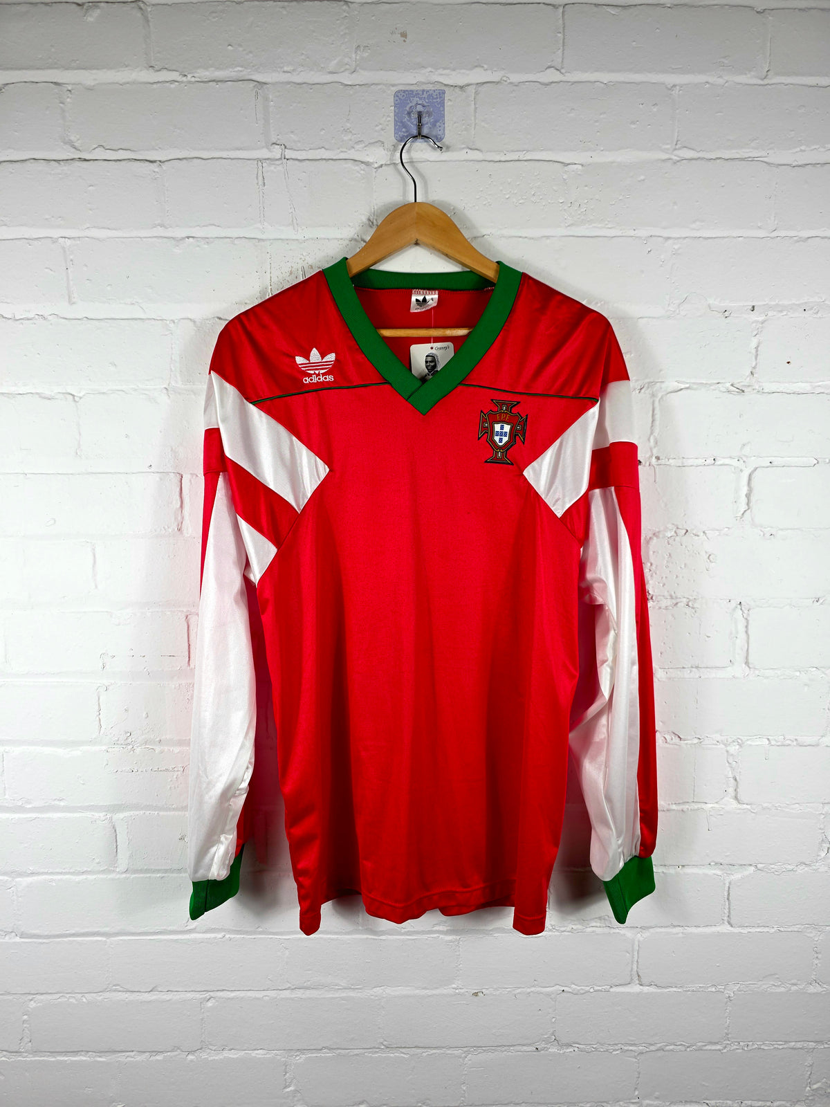 Adidas Portugal 1990/91 Long Sleeve Match Issue Home Shirt XL