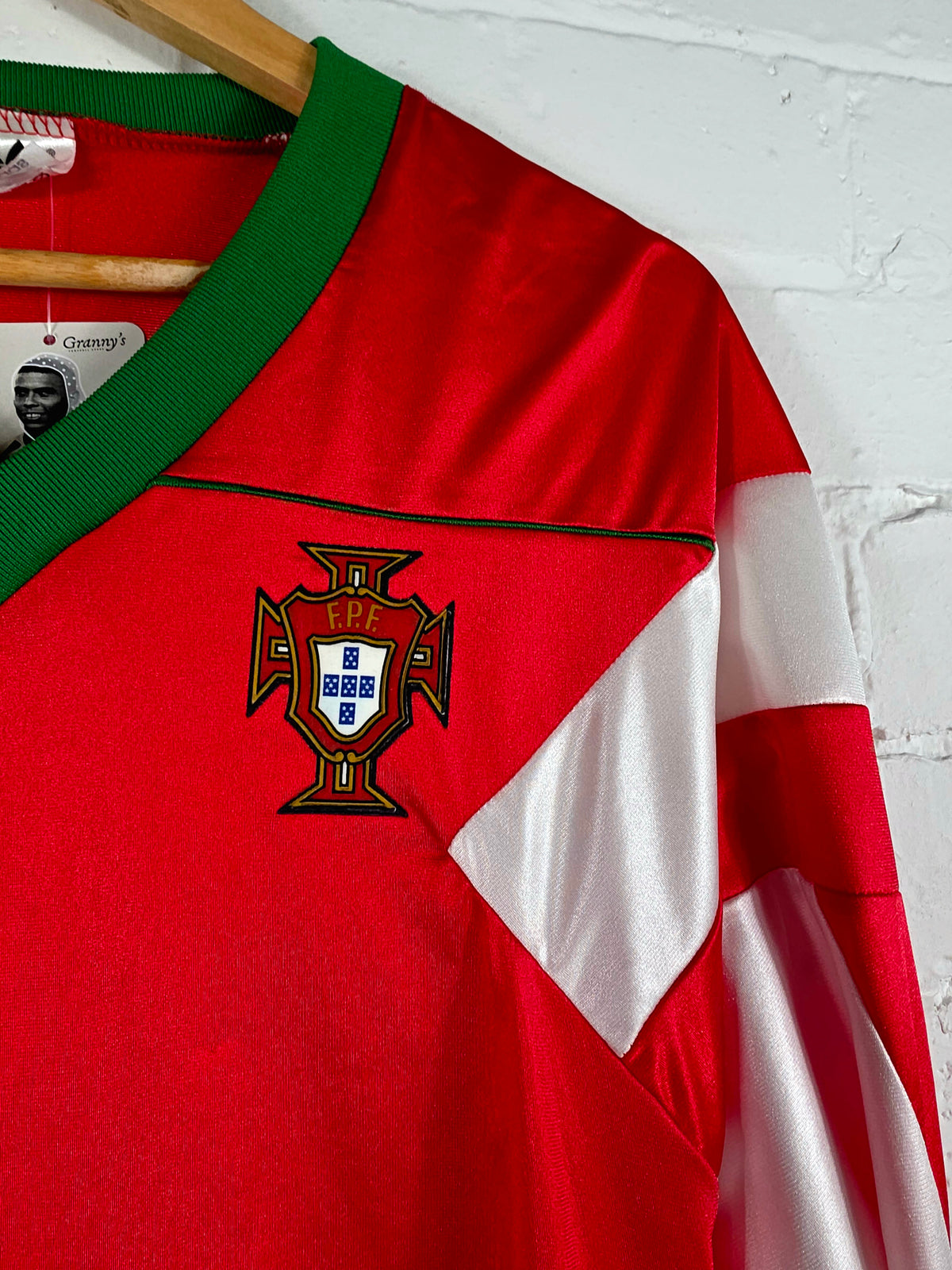 Adidas Portugal 1990/91 Long Sleeve Match Issue Home Shirt XL