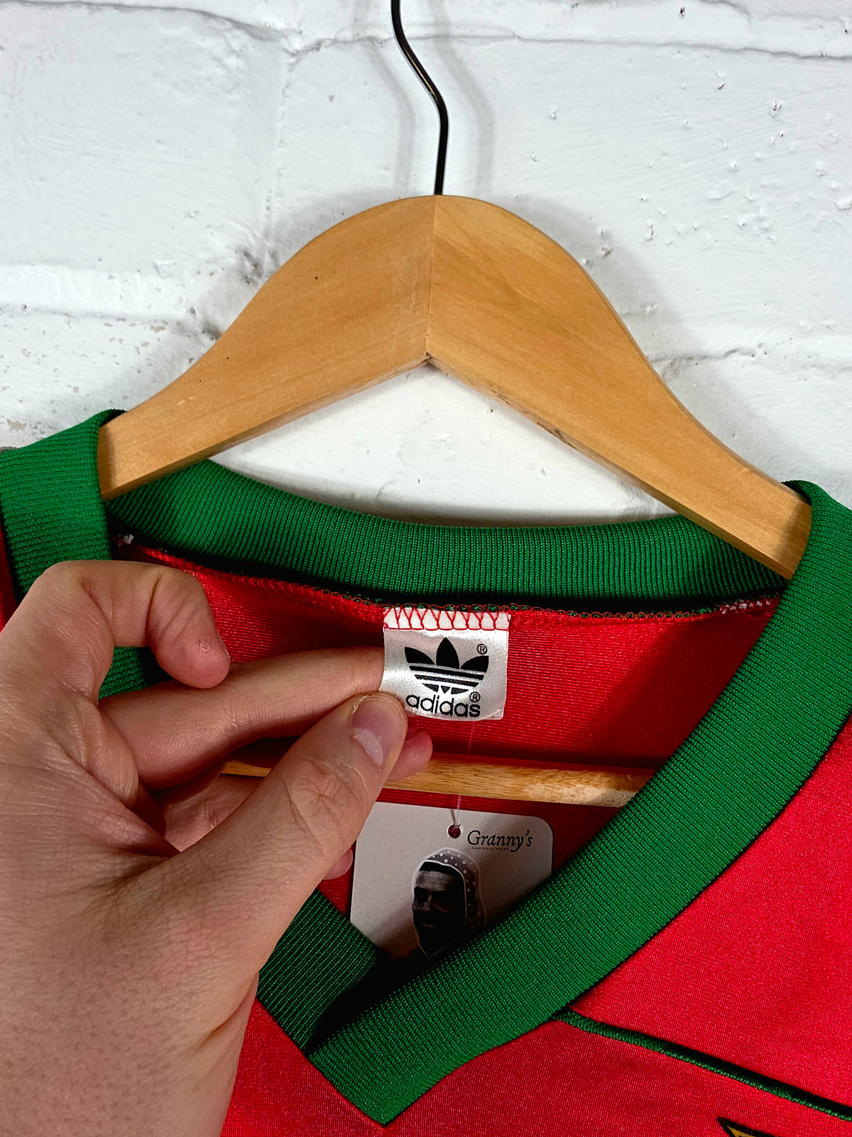 Adidas Portugal 1990/91 Long Sleeve Match Issue Home Shirt XL