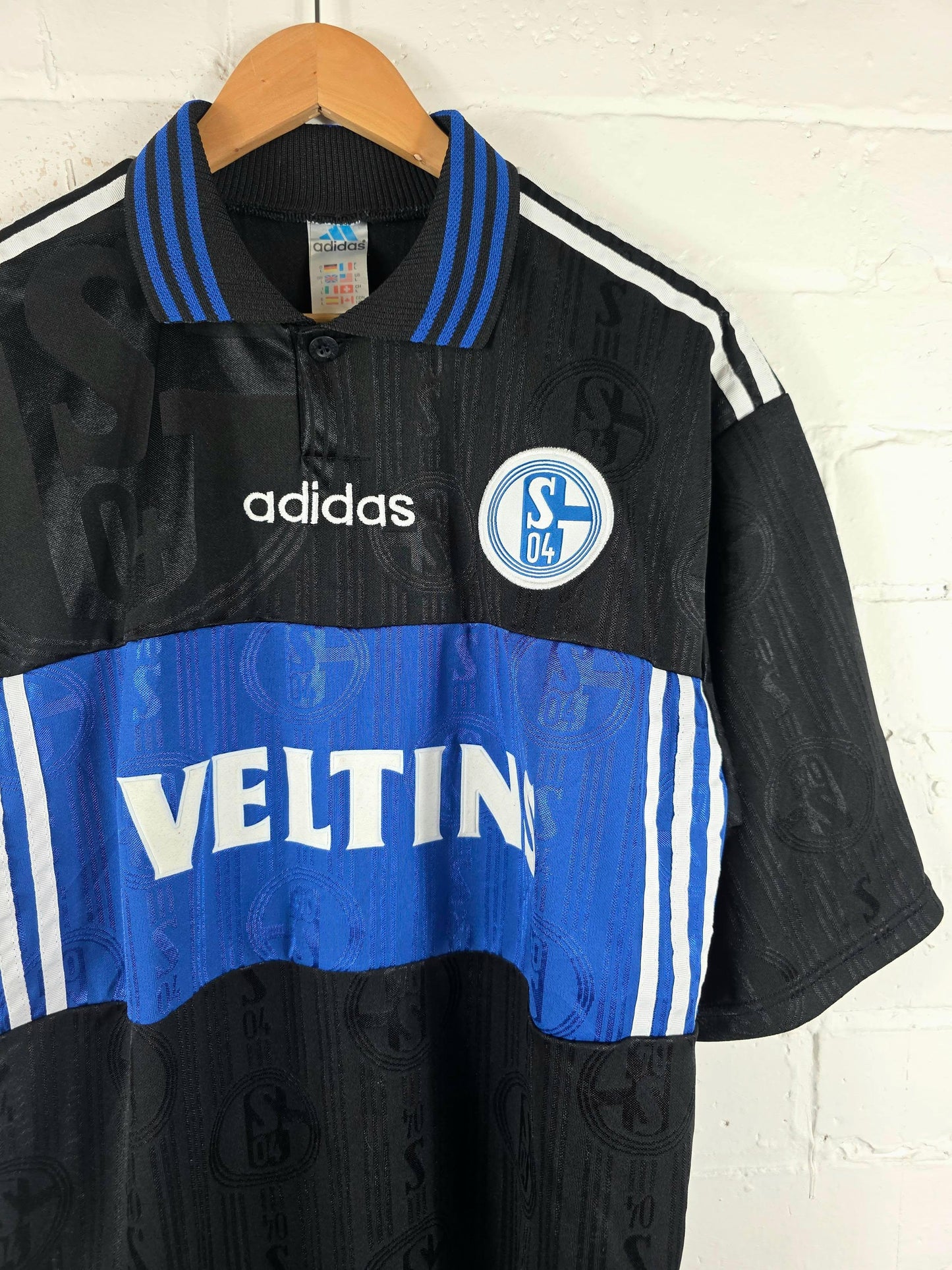 Adidas Schalke 04 1997/98 'Wilmots 24' Away Shirt Large
