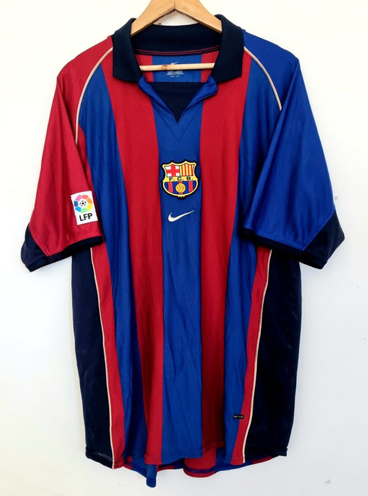 Nike Barcelona 01/02 'Saviola 7' Home Shirt XL