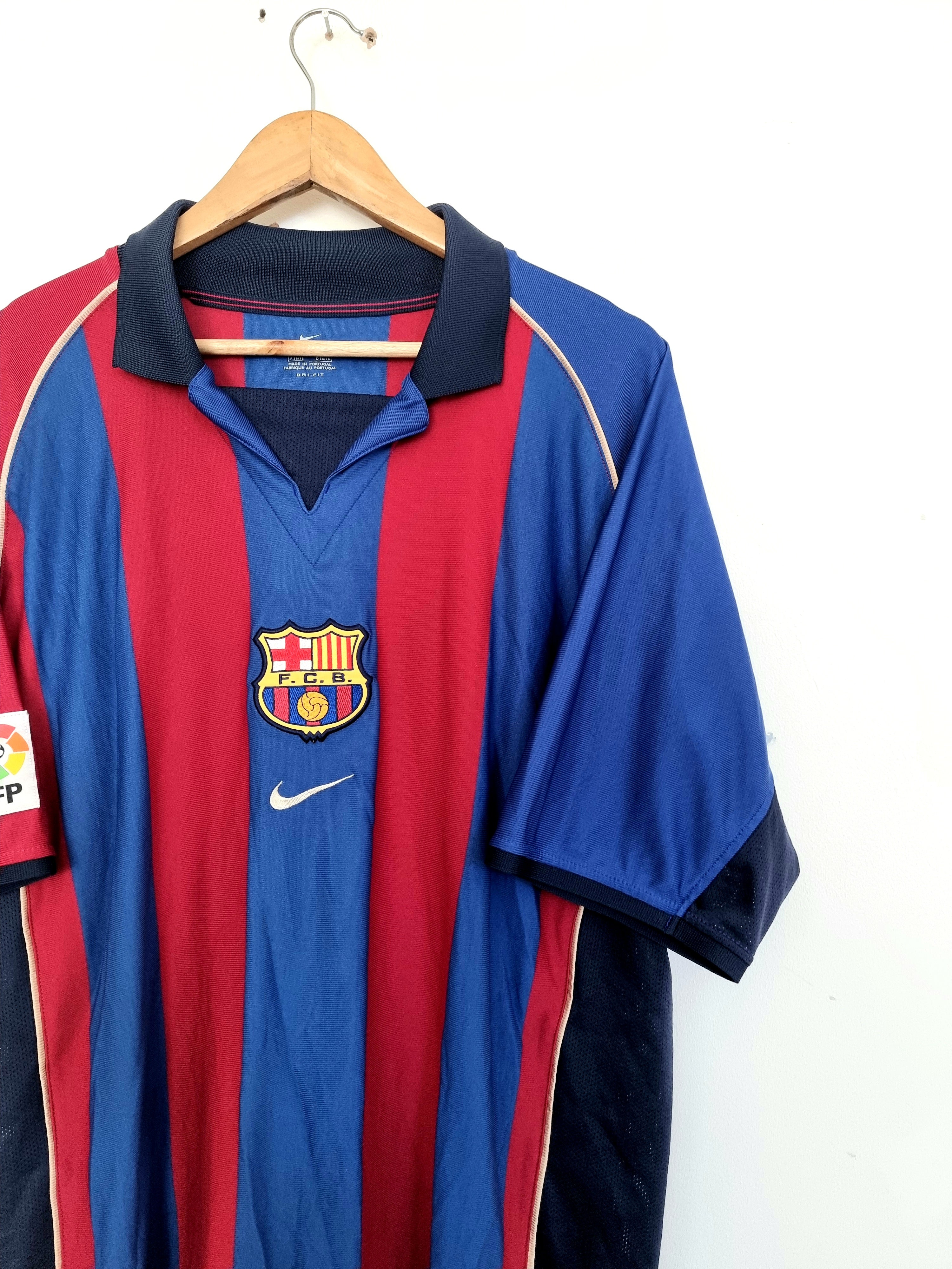 Nike Barcelona 01/02 'Saviola 7' Home Shirt XL – Granny's Football