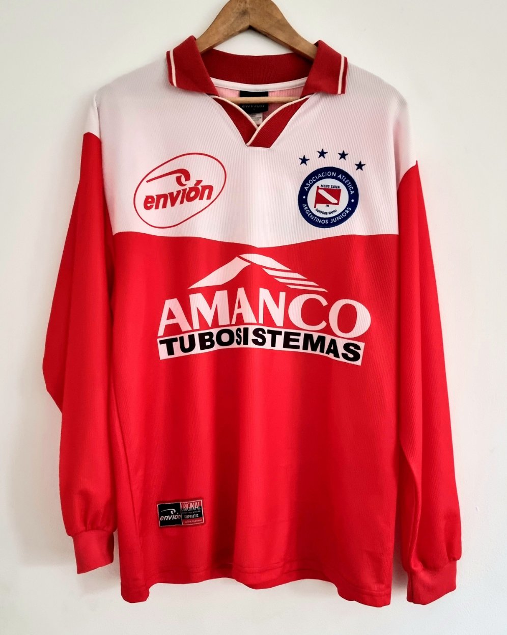 Envion Argentinos Juniors 01/02 Long Sleeve Home Shirt XL